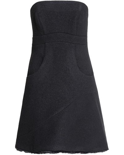 Audrey Vallens Venus Boiled Wool Dress - Black