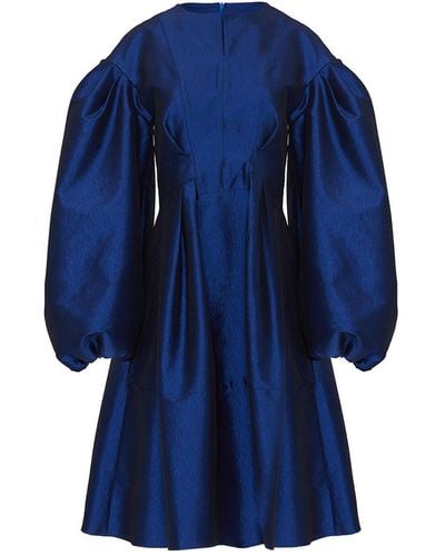 Nocturne Royal Flowy Mini Dress - Blue