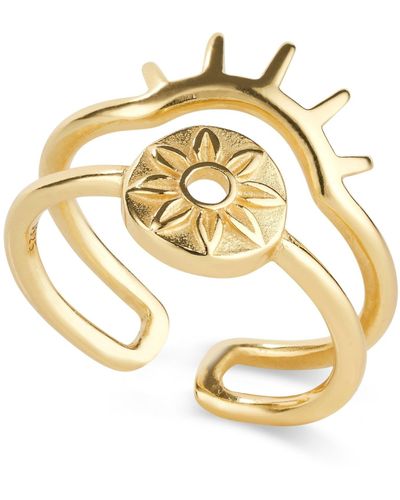 Elk & Bloom Dainty Sun Ring - Metallic