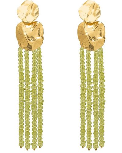 Lavani Jewels Liliana Green Earrings - Metallic