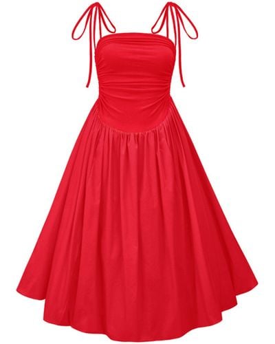 Amy Lynn Alexa Cherry Puffball Dress - Red