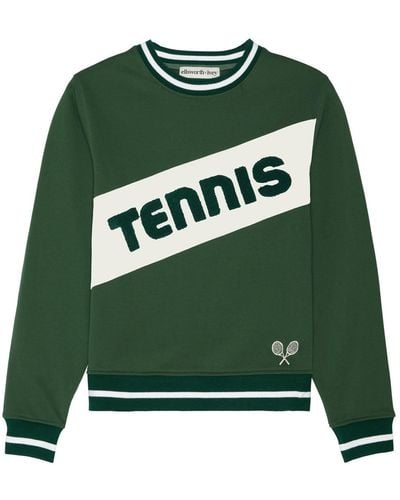 Ellsworth & Ivey Retro Block Tennis Sweatshirt - Green