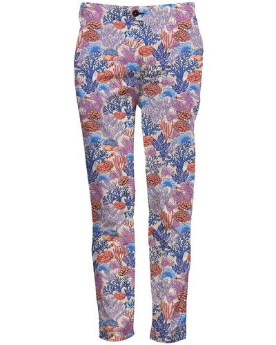 lords of harlech Neutrals / Jack Lux Coral Garden Pants - Blue