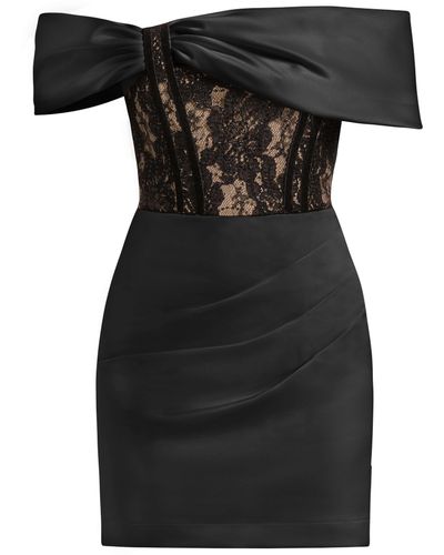 Tia Dorraine Signature Of The Sun Mini Dress With Lace Corset - Black