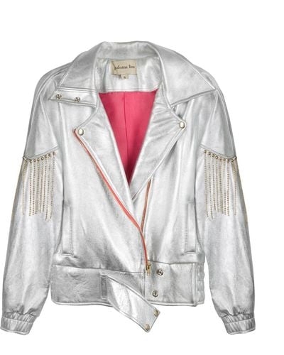 Paloma Lira Leather Jacket - Metallic