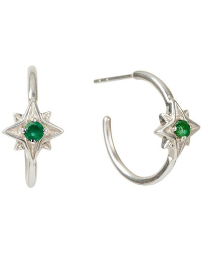 Charlotte's Web Jewellery Guiding North Star Hoop Earrings - Metallic