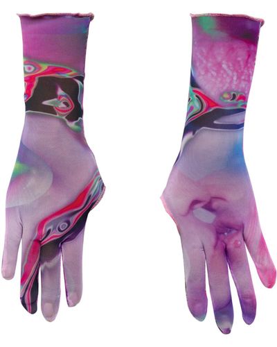 Paloma Lira Three Way Punk Fingerless Gloves - Purple