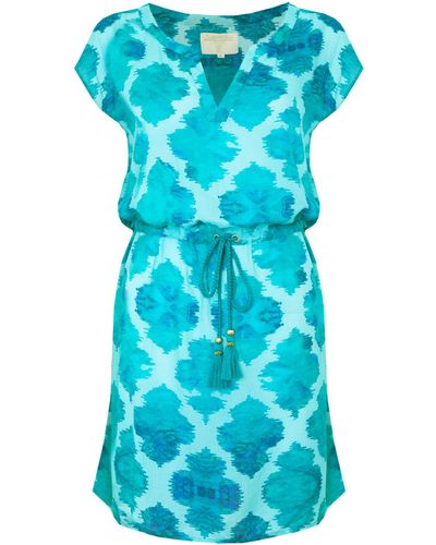Sophia Alexia Jade Paradise Tassel Dress - Blue