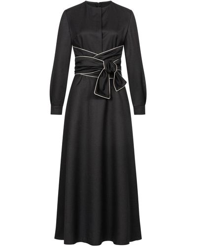 Marianna Déri Wool-blend Maxi Dress - Black