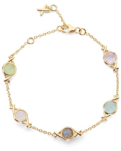 Auree Palma Multi Gemstone & Gold Vermeil Friendship Bracelet - Metallic