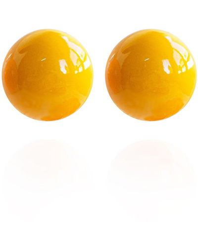 Saule Label Gaia Jumbo Earrings In Lemon Zest - Yellow