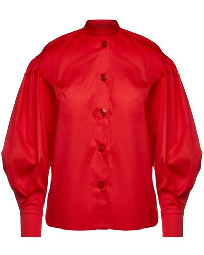 Conquista Shirt With Bishop Sleeves - Red
