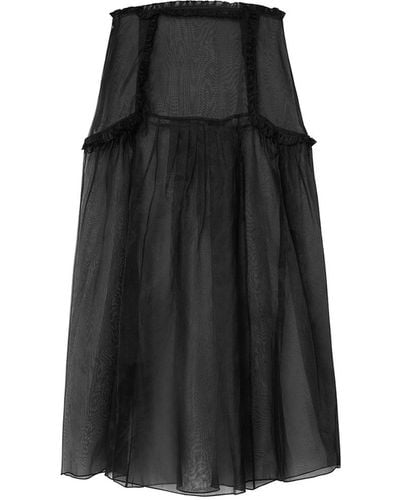 Audrey Vallens Venus Silk Organza Skirt - Black