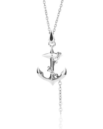 Kasun Black Sea Anchor Pendant - Metallic