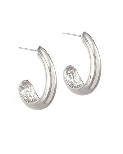 Biko Jewellery Streamline Hoops - Metallic