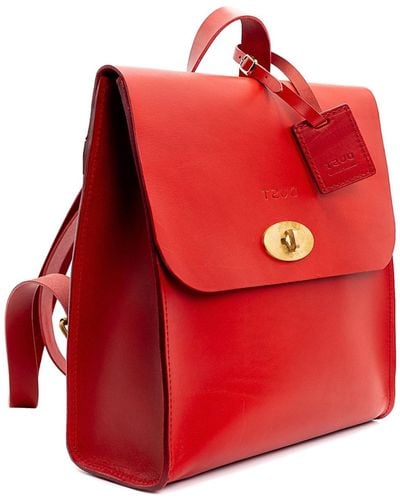 THE DUST COMPANY Leather Backpack Artist Collection - Red