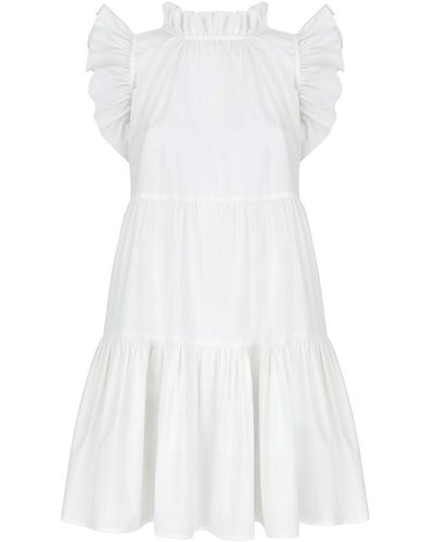 Monica Nera Neutrals Luna Mini Dress - White