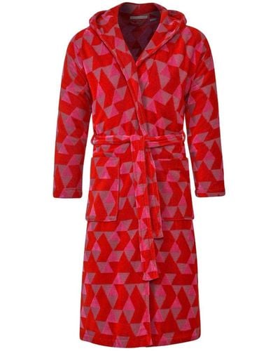 Bown of London Hooded Dressing Gown - Red