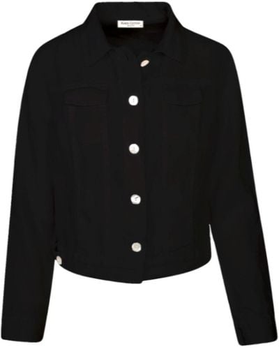 Haris Cotton Long Sleeved Linen Jacket - Black