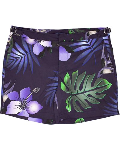 lords of harlech Pool Tropical Explosion Swim Short - Blue