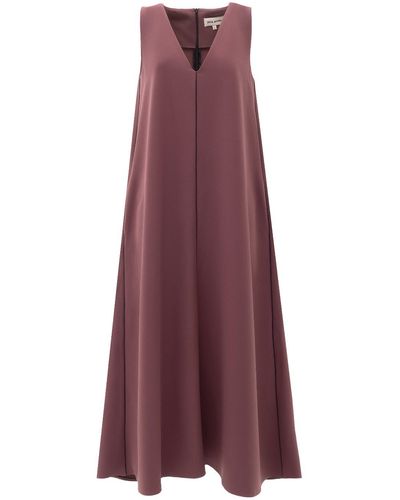 Julia Allert Casual V-neck Ankle Length Dress Deco Rose - Purple