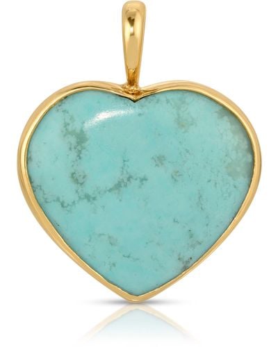 Maya Brenner Turquoise Heart Charm - Blue