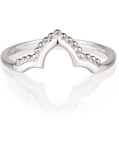 Charlotte's Web Jewellery Crown Stacking Ring - Metallic