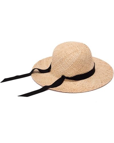 Justine Hats Neutrals Straw Hat For - Natural
