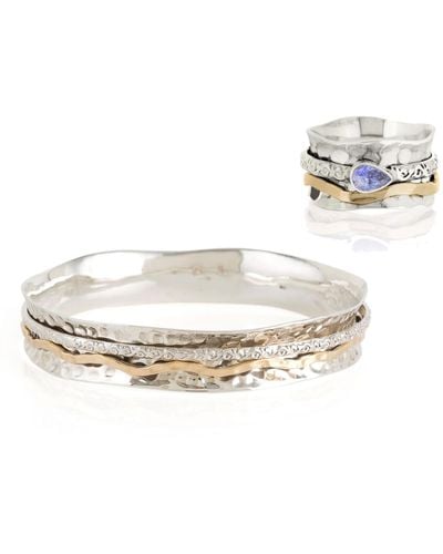 Charlotte's Web Jewellery Aura Magic Spinning Ring & Bangle Gift Set - Metallic