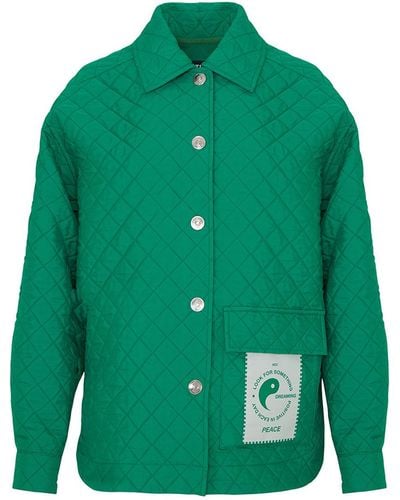 Nocturne Oversized Quilted Jacket - Green