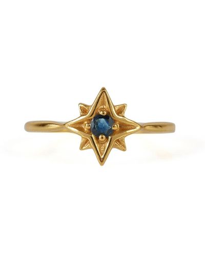 Charlotte's Web Jewellery Guiding North Star Vermeil Ring - Metallic