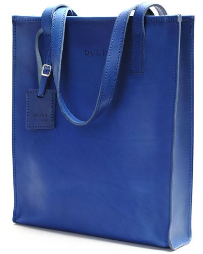 THE DUST COMPANY Leather Tote Cobalt Blue