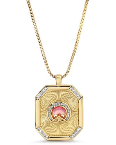 Glamrocks Jewelry Daybreak Medallion Necklace- Sun - Multicolor
