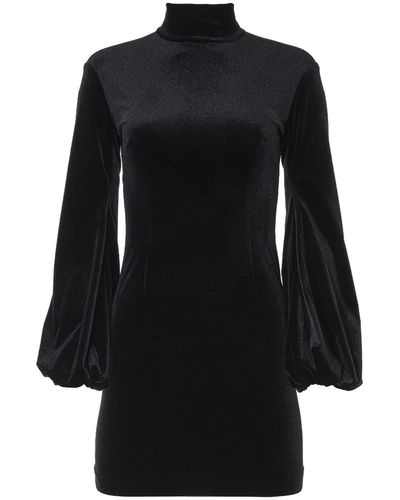 Lita Couture Mini Velvet Dress - Black