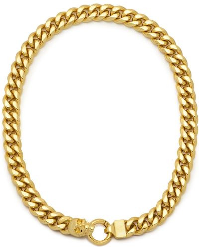 Northskull Atticus Skull Curb Chain Necklace In - Metallic