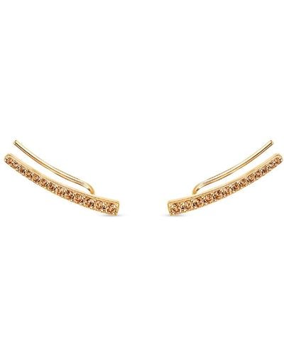 SALLY SKOUFIS Naked Ear Climber With Made Champagne Diamonds In Gold - Metallic