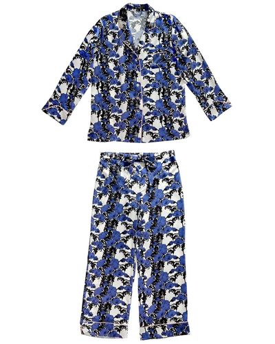 Emma Wallace Papaver Pajama Set - Blue