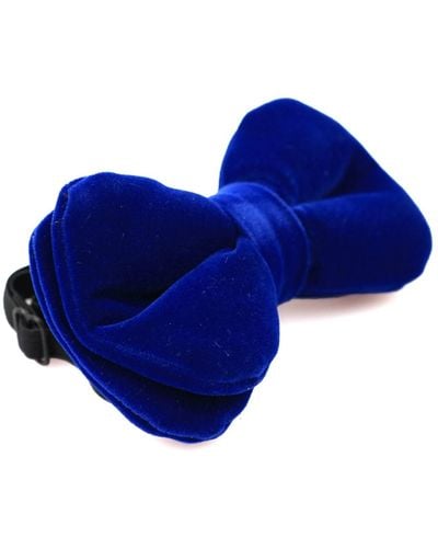 DAVID WEJ Velvet Pretied Bow Tie – Royal - Blue