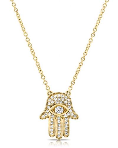 770 Fine Jewelry Hamsa Diamond Necklace - Metallic
