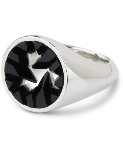 Kasun Signet Black Onyx Ring - Metallic
