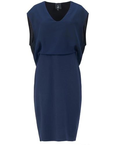 Conquista Two Tone Dress By Si Fashion - Blue