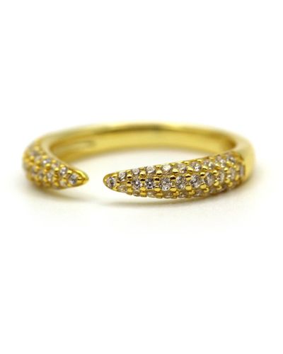 VicStoneNYC Fine Jewelry Natural Diamond Open Cuff Yellow Ring