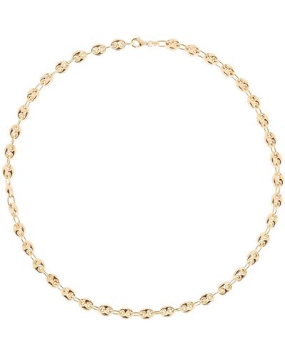 Cosanuova Puffy Anchor Link Chain Necklace In - Metallic