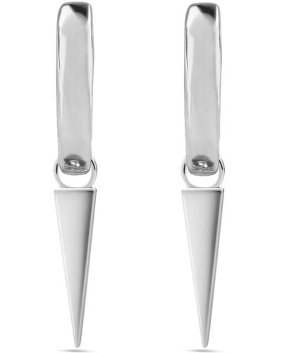 Zohreh V. Jewellery Spike Hoop Earrings Sterling - White