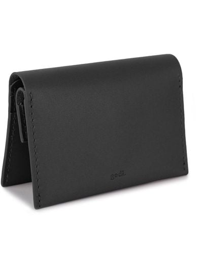 godi. Handmade Leather Coin & Card Wallet - Black