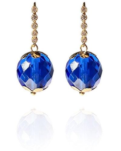 Saule Label Leni Earrings In Sapphire - Blue