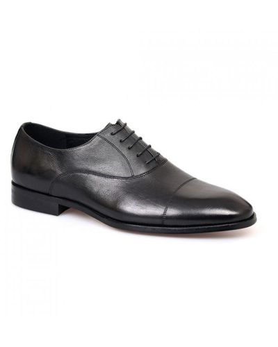 DAVID WEJ Classic Formal Soft Leather Oxford Shoes – - Black