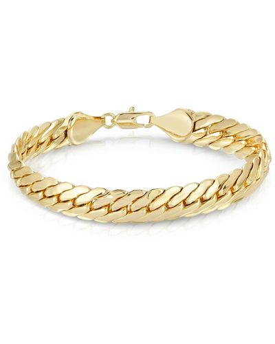 Glamrocks Jewelry Large Herringbone Bracelet - Metallic