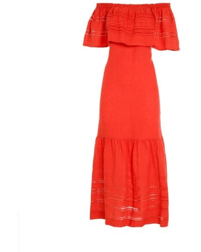 Balushka Lyubava Maxi Dress In Scarlet - Red