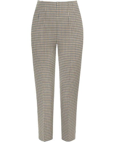 Nocturne High-waisted Plaid Plants - Gray